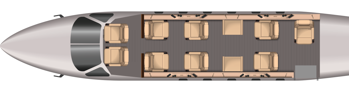 Beechcraft King Air 250 cabin layout