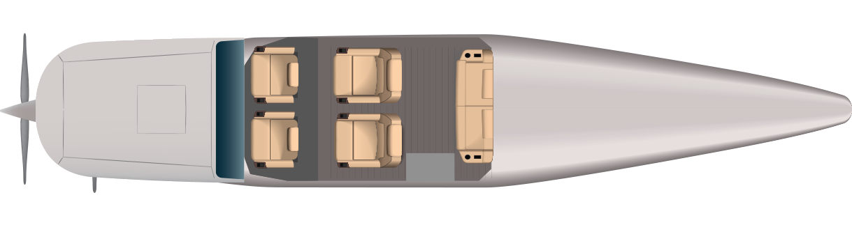 Cessna 206 Stationair cabin layout