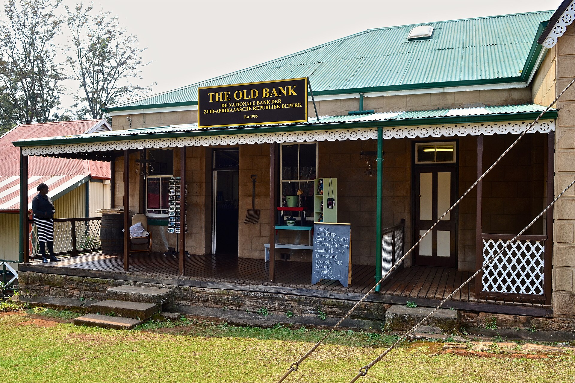 The Old Bank at Pilgrim's Rest, a preserved gold-rush town from the 1870s Eastern Transvaal gold fields.