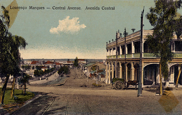 A postcard of Lourenço Marques, the historic name of Maputo, around 1905, showing the colonial-era port city.