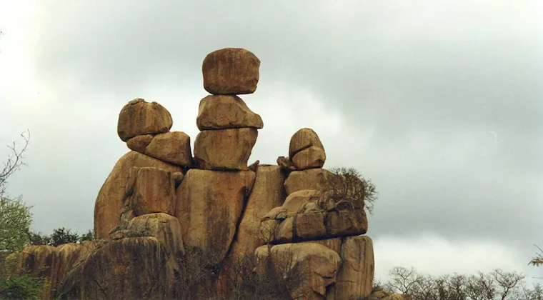 The balancing granite hills of Matobo, a UNESCO World Heritage Site.