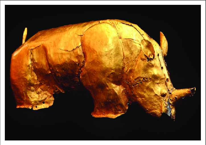 The gold-foil rhinoceros of Mapungubwe — an authentic artefact from the Mapungubwe collection, University of Pretoria