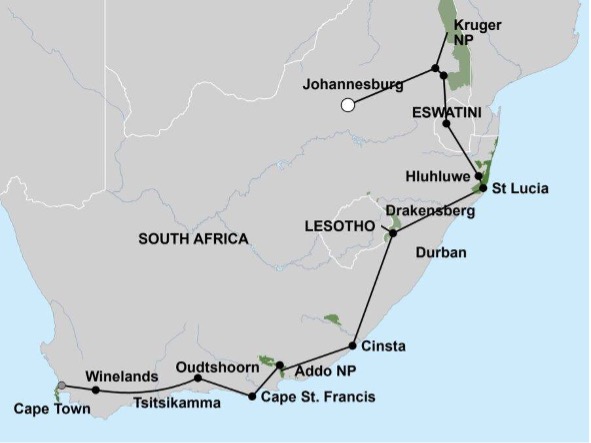 World in One Country • 19 Days South Africa Safari